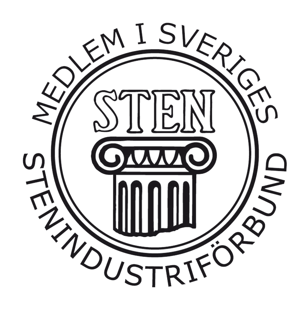 Sten logga i vitt
